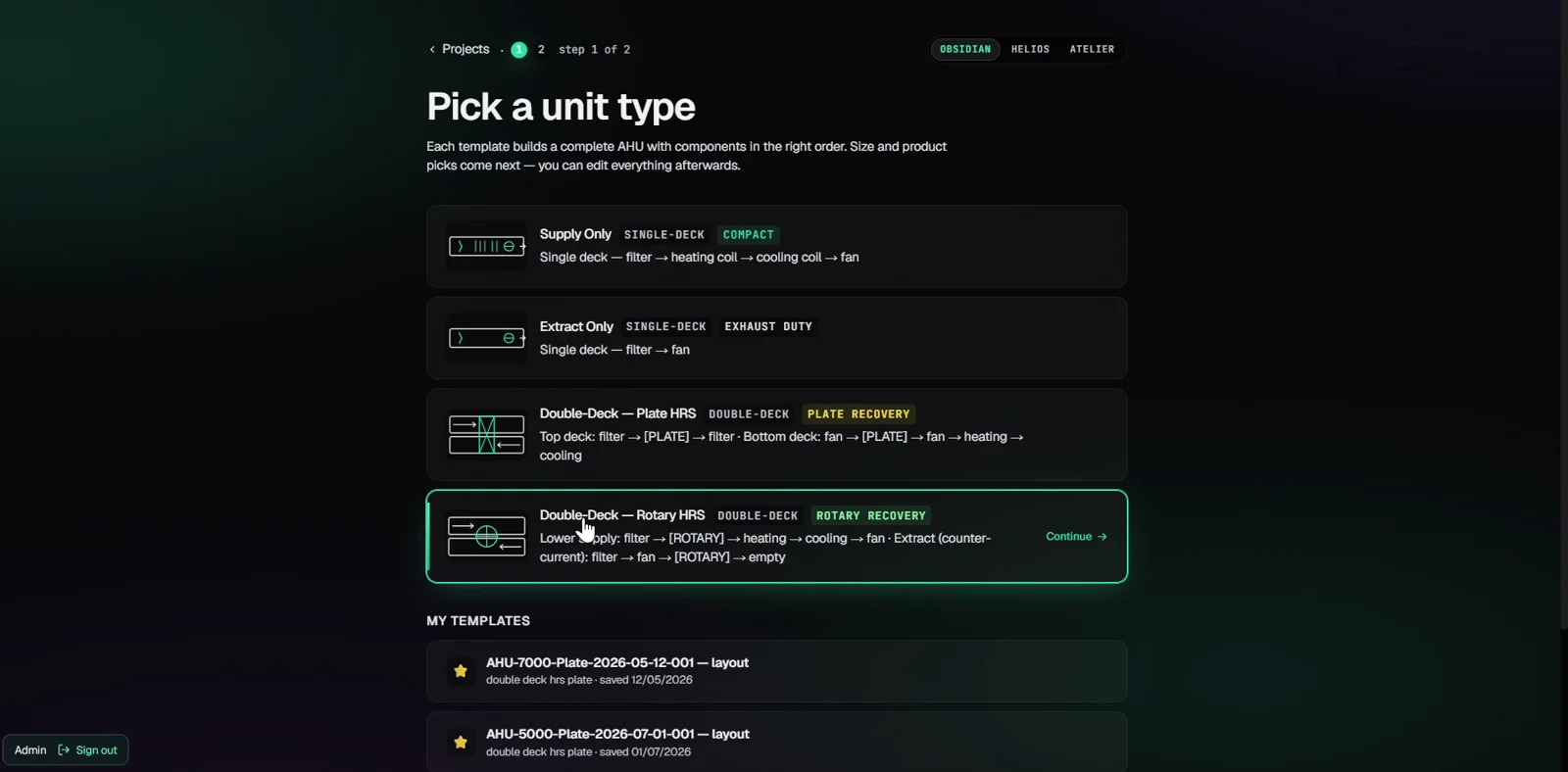 Configure the unit in the current AirSelect3D interface.