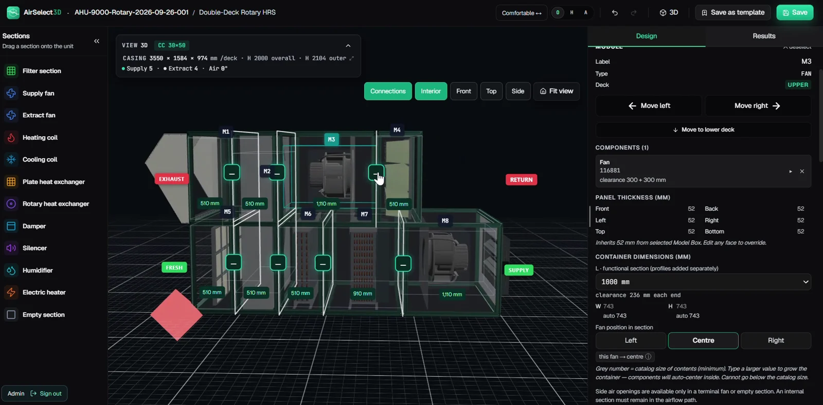 Prepare connections in the current AirSelect3D interface.