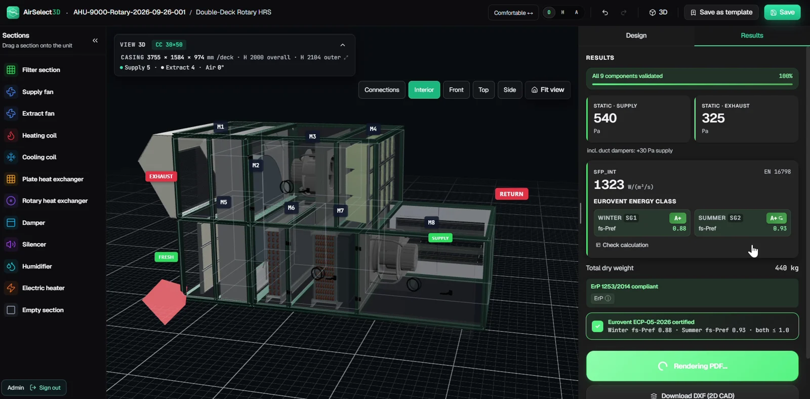 Review performance in the current AirSelect3D interface.
